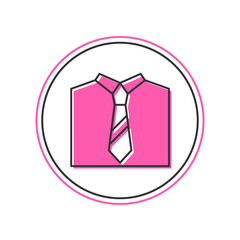 Filled outline Tie icon isolated on white background. Necktie and neckcloth symbol. Vector