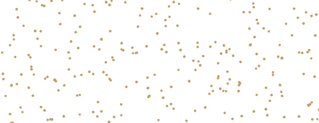 Golden confetti falling down isolated on transparent background.