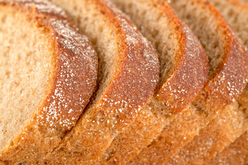 sliced ​​bread close up