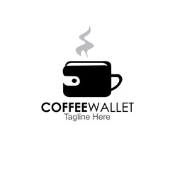 coffe wallet logo design concept