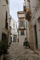 Narrow alley in Martina Franca , Puglia Italy