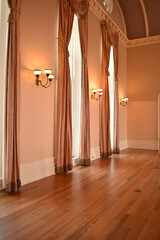Dramatic drapes in a 19th century castle