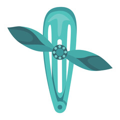 Hair accessorie headband. Illustration of accessory for care and clip hairnine. Woman hair fashion item. Hair fix