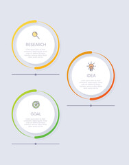 Vertical infographic design with icons and 3 options or steps. Thin line. Infographics business concept. Can be used for info graphics, flow charts, presentations, mobile web sites, printed materials.