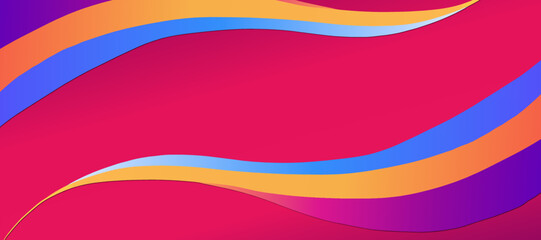 Wavy colorful background with 3D style. Modern liquid background