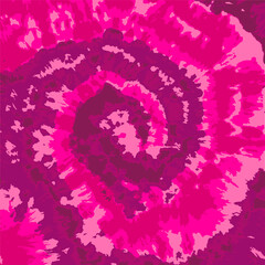 Tie Dye Twist Vector. Hypnotic Spiral. Hot Pink Ink Fashion. Psychedelic Shibori Textile. Magenta Painting. Watercolor Brush Fabric. Purple Bohemian Swirl.