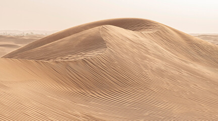 A sand dunes at the desert of Dubai