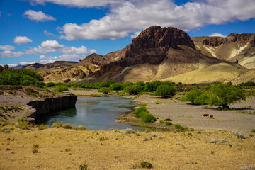 Beautiful landscape in Argentina, Piedra Parada, places for climbing