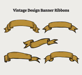 Vintage banner ribbon