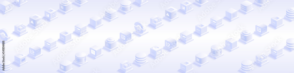 Poster technology background. abstract futuristic cubes design and different geometric shapes. digital inno