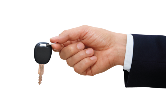 Gesture series: hand holding car key.