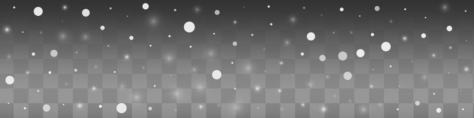 White Snow Vector Transparent Panoramic