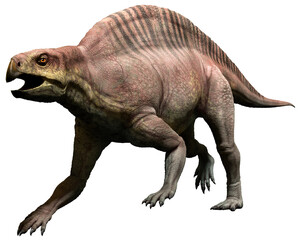 Fototapeta premium lotosaurus from the Triassic era 3D illustration 