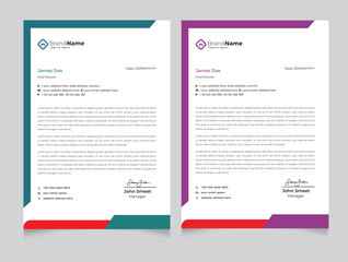 corporate modern letterhead design template. company business letterhead template design 