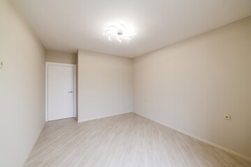 new clean bright room with wooden floor for relaxation
