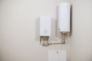 boiler, water heating system in a new house