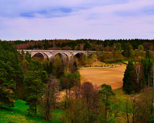 Fototapeta premium Historic railway viaducts in Stanczyki
