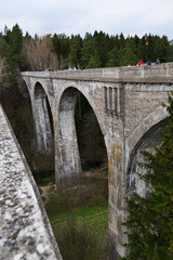Fototapeta na wymiar Historical railway viaducts in Stanczyki