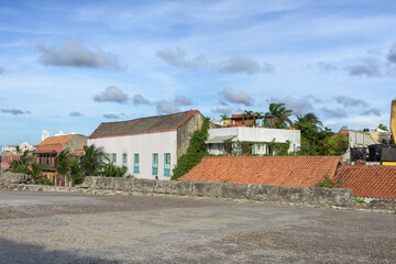 view of the colonial part of the town from the wall of cartagena