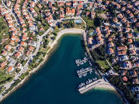 Aerial view of Pjescana Uvala, Croatia