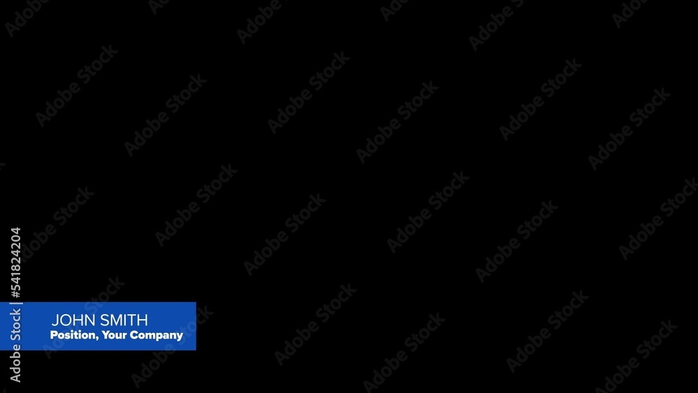 Poster lower third with 3 animation styles