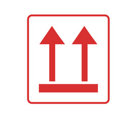 Red This Way Up icon. 
