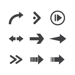 Arrow icons. Simple directional pictogram arrows.