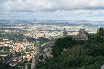 Landsacpe of Castle of the Moors from Cascais, Lisbon