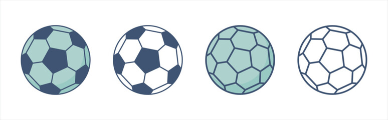 Fototapeta premium Soccer ball icon. football simple colors style symbol signs, Vector illustration.