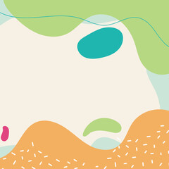 Minimalist handdrawn abstract fluid shape