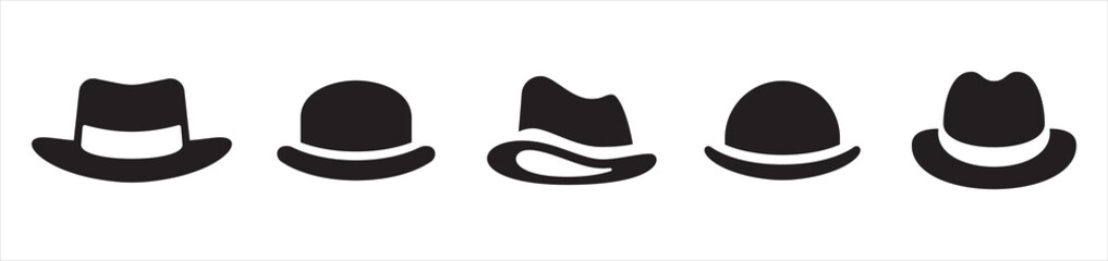 Cowboy hat icon symbol signs, vector illustration