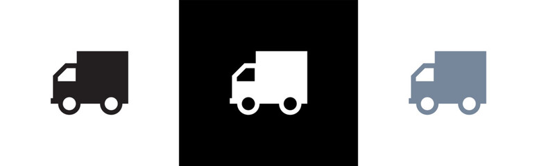 Truck icon. Fast shipping delivery truck symbol sign, vector illustration