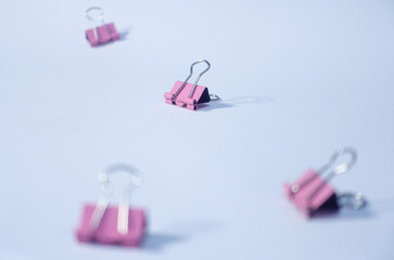 pink paper clips