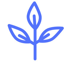 leaves plant line icon