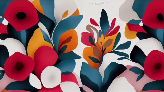 abstract solid flowers arrangement, all over design with solid background for textile printing factory