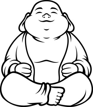Happy Buddha in Meditation posture