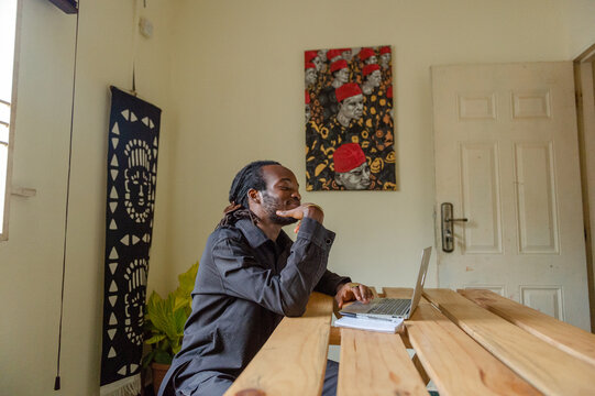businessman working on laptop