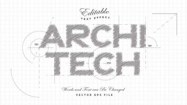 Architect Sketch Text Effect