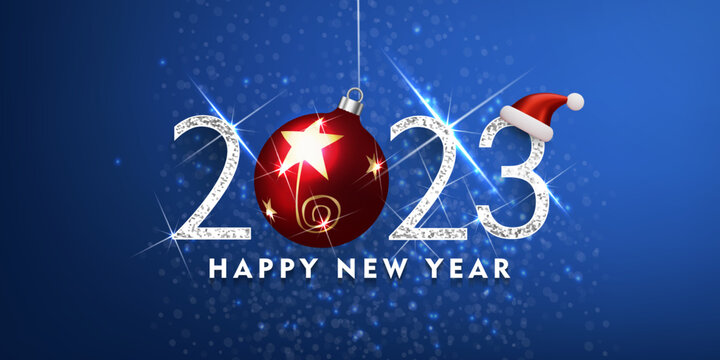 2023 happy new year Vector text 3d silver design, congratulation event,party. Lettering for greeting, invitation card