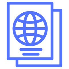 travel license line icon