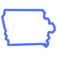 iowa state map _ line icon