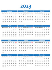 2023 Year Calendar with standard corporate design - 541841680