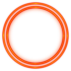 Title: Circle neon. Modern neon red glowing circle banner. Abstract neon circle with glowing lines.