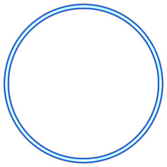 Title: Circle neon. Modern neon blue glowing circle banner. Abstract neon circle with glowing lines.