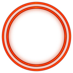 Title: Circle neon. Modern neon red glowing circle banner. Abstract neon circle with glowing lines.