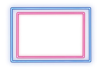 Square neon. Modern neon glowing square banner. Abstract neon square with glowing lines. glowing neon light square in empty.