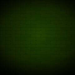 Fototapeta na wymiar Green Brick Background Square