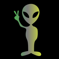 Et gradient green black background