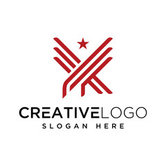 Vector graphic of eagle logo design template