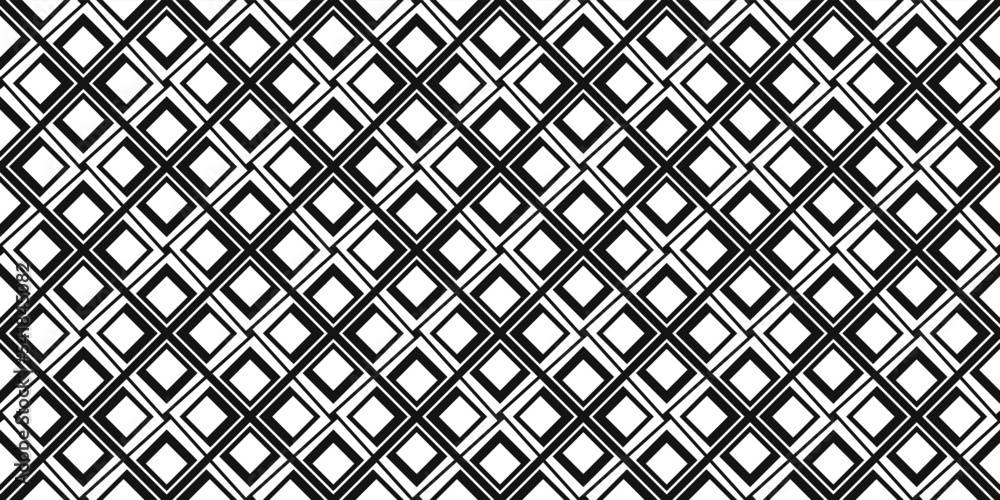 Poster geometric black and white rhombus pattern. vector white pattern of seamless white rhombuses. pattern